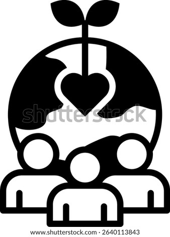 Social Awareness Icon Mixed Vector Illustration