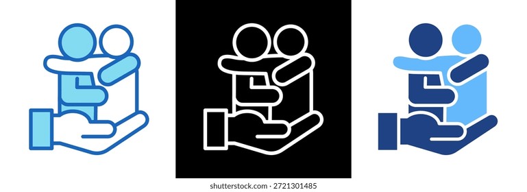 Icono de conciencia social Ilustración vectorial triplestyle