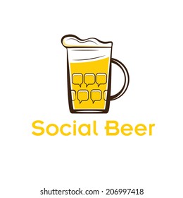social beer illustration