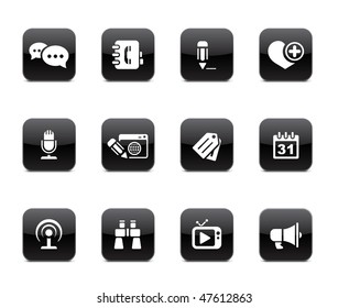 Social and blogging icon set