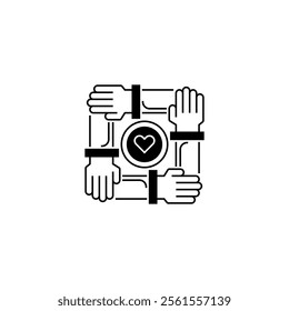 Social Bonding Line Icon. linear style sign for mobile concept and web design. Outline vector icon.