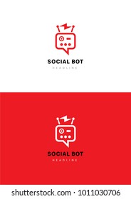 Social bot logo template.