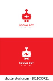 Social bot logo template.