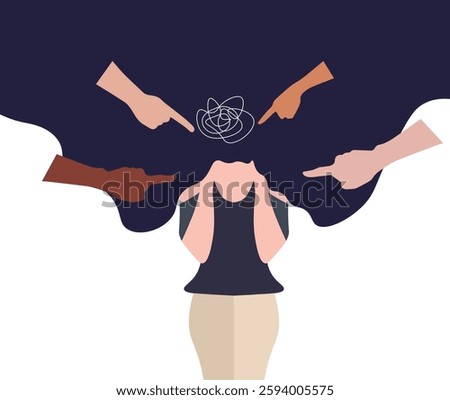 social bully causing depression vector 