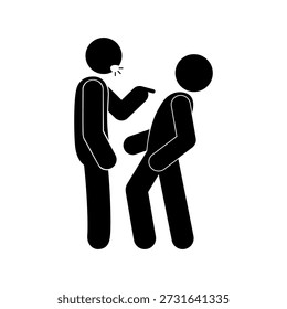 Social bullying icon. flat vector illustration design