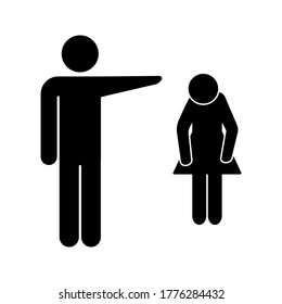 Social bullying icon. Harassment, social abuse and violence. Isolated vector element. Outline pictogram for web page, mobile app, promo