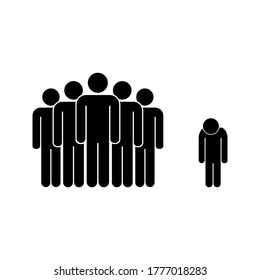 Social Bullying Icon. Harassment, Social Abuse And Violence. Isolated Vector Element. Outline Pictogram For Web Page, Mobile App, Promo