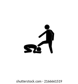 Social bullying icon. Harassment, social abuse and violence. Isolated vector element. Outline pictogram for web page, mobile app, promo