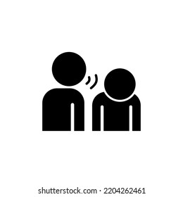 Social bullying icon. Harassment, social abuse and violence. Isolated vector element. Outline pictogram for web page, mobile app, promo