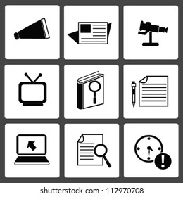 Social and business icons set ,Vector
