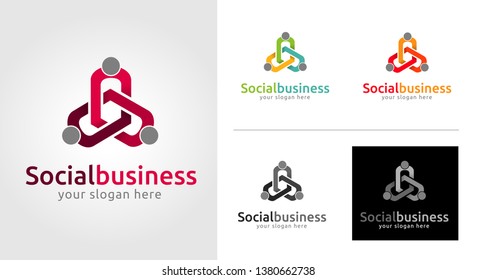 Social Business Logo Template Set