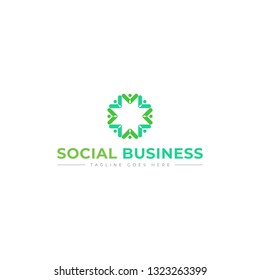social business people logo