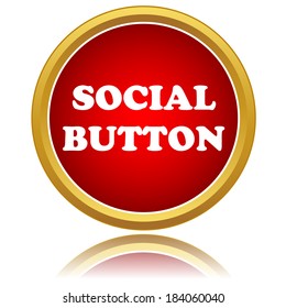 Social button on a white background. Vector illustration
