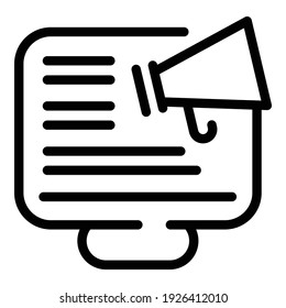 Symbol für soziale Kampagne. Umriss sozialer Kampagne, Vektorsymbol für Webdesign einzeln auf weißem Hintergrund