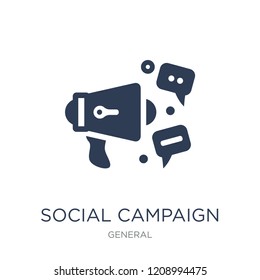 social campaign icon. Trendy flat vector social campaign icon on white background from General collection, vector illustration can be use for web and mobile, eps10