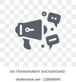 social campaign icon. Trendy flat vector social campaign icon on transparent background from General collection. 