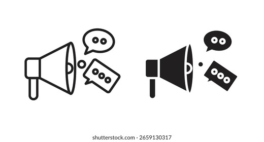 Social campaign icon vector editable. black vectors set