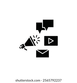 Social campaign icon Vector flat thin line illustration