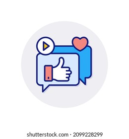 icono de campaña social en vector. Logotipo