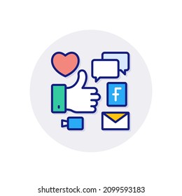  social campaign icon in vector. Logotype