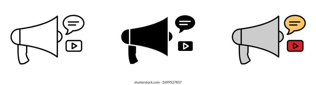 Vector de ícono de campaña social. anuncios poderosos y símbolo de contenido viral. Ilustración vectorial.
