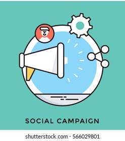 Social Campaign Vector Icon