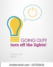 Social Card. Save energy. Turn off the light