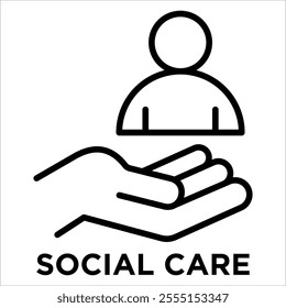 Social Care Icon Element For Design
