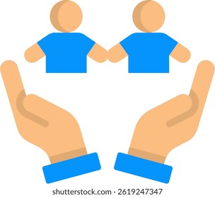 Social Care Icon Flat Vector Illustration