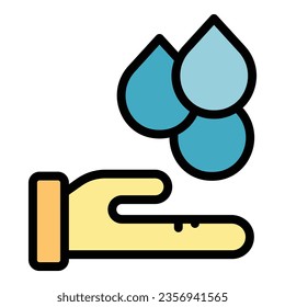 Social care icon outline vector. World person. Aid love color flat