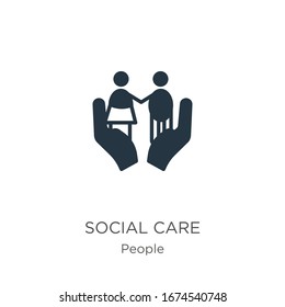 Social care icon vector. Trendy flat social care icon from people collection isolated on white background. Vector illustration can be used for web and mobile graphic design, logo, eps10