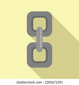 Social chain icon flat vector. Network system. Modern connection