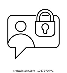 Social channel protection vector icon