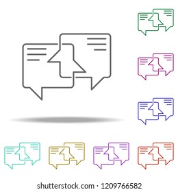 social channels line icon. Elements of SEO & WEB OPTIMIZATION in multi color style icons. Simple icon for websites, web design, mobile app, info graphics