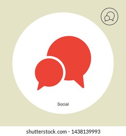 social chat boobal vactor icon 