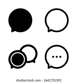 Social Chat Element Logo Design Bubble Message Icon Speech Logo Remark Sign Symbol idea Illustration 