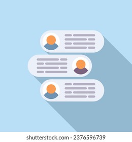 Social chat icon flat vector. Message element. Phone app