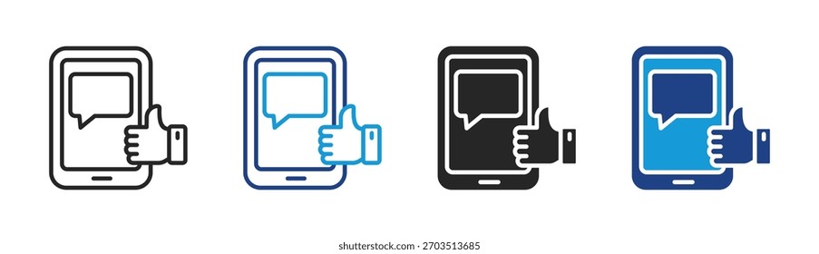Conjunto de iconos de chat social colección de estilos múltiples