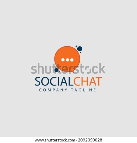 Social chat logo design for chating app and web