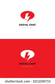 Social chat logo template.