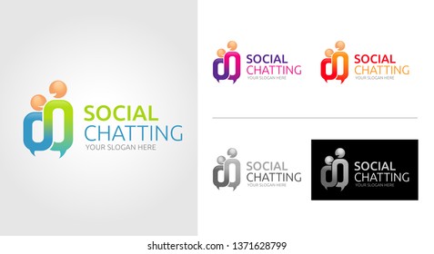 Social Chat Logo Template
