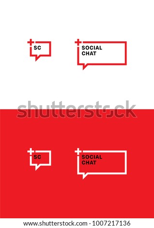 Social chat logo template.