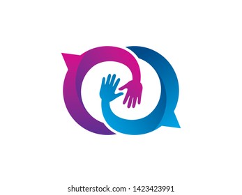 Social Chat or Talk Logo Template, Icon, Symbol