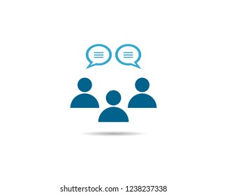 social chatting logo vector icon illustration design 