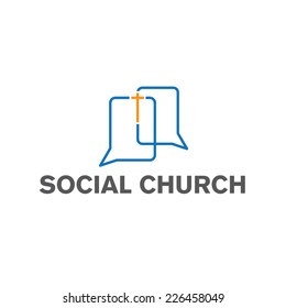 social church vector design template