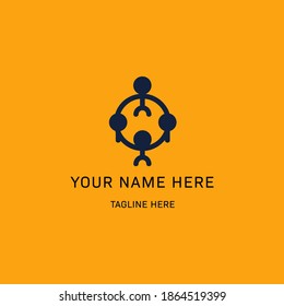 Social Circle Concept Vector Logo Design Template EPS 10 great for any purposes