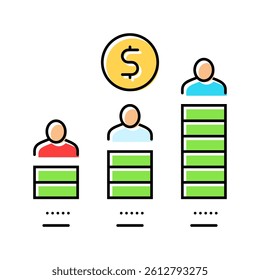 social class consumer behavior color icon vector. social class consumer behavior sign. isolated symbol illustration