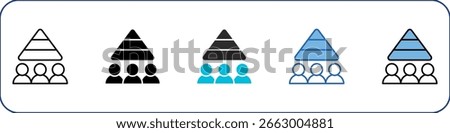 Social Class Icon Pack Multistyle Illustration