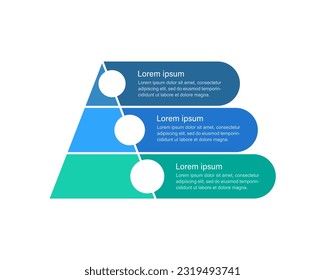 Plantilla de diseño de gráfico de infografía de clases sociales. Sociología económica. Resumen de infografía vectorial con espacios de copia en blanco. Gráficos instructivos con secuencia de 3 pasos. Presentación de datos visuales