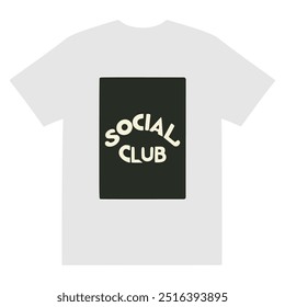 social club fashion t shirt sticker vector illustration template design